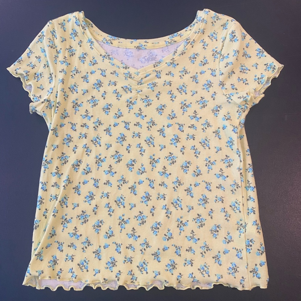 Justice flower crop top with cinched neck Size 12